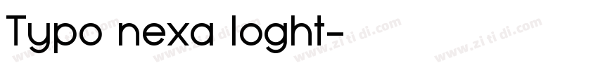 Typo nexa loght字体转换
